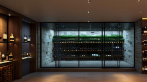 Modern Home Design Trends Featuring a Stunning Glass Enclosed Wine Cellar